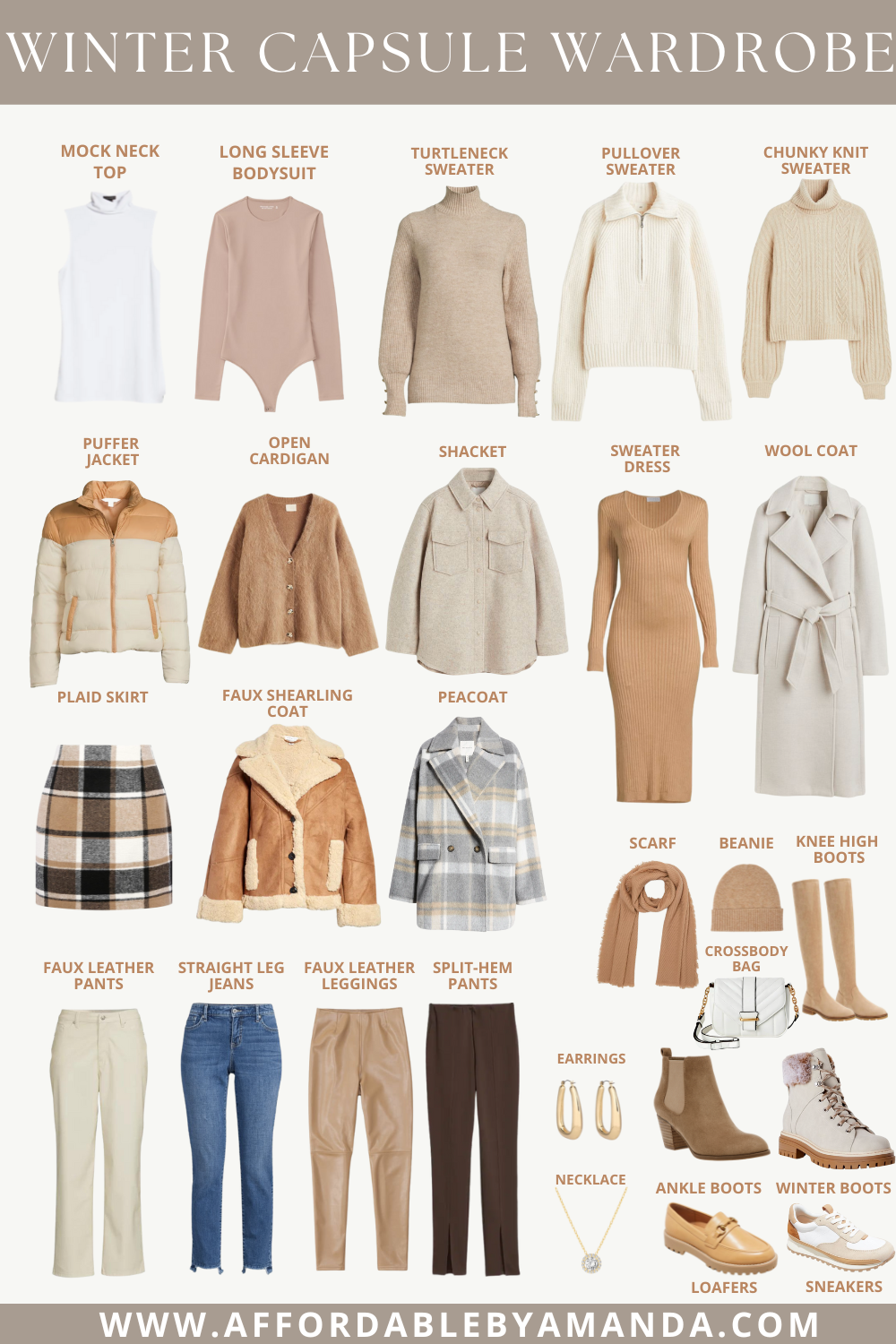 Winter Capsule Wardrobe 2022 - What To Wear in Winter 2022 - Capsule Wardrobe - Everything You Need in 2022 Fall Winter Capsule Wardrobe