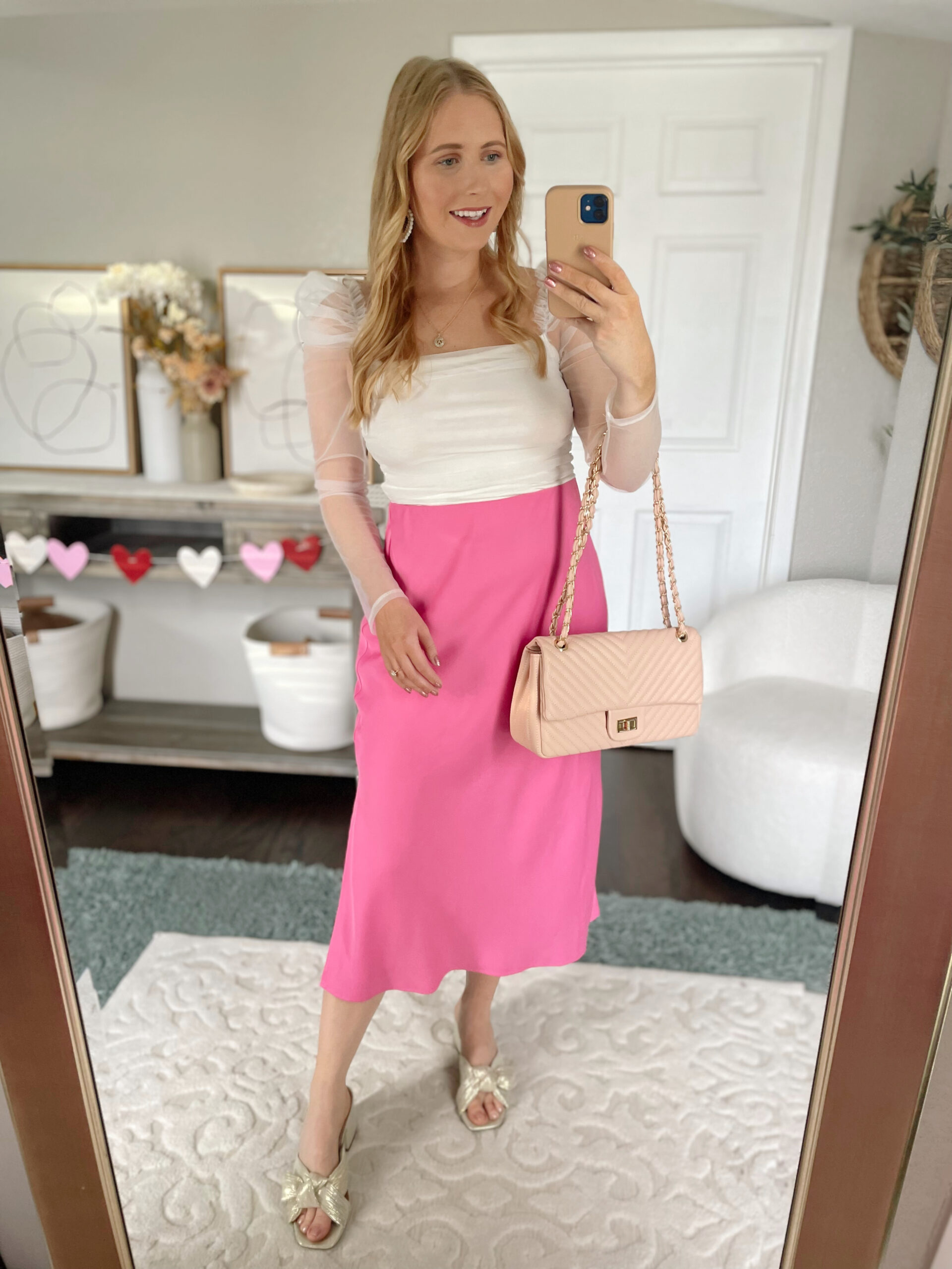 Hot Pink Outfit Ideas 2023 - Women's Midi A-Line Slip Skirt - A New Day™