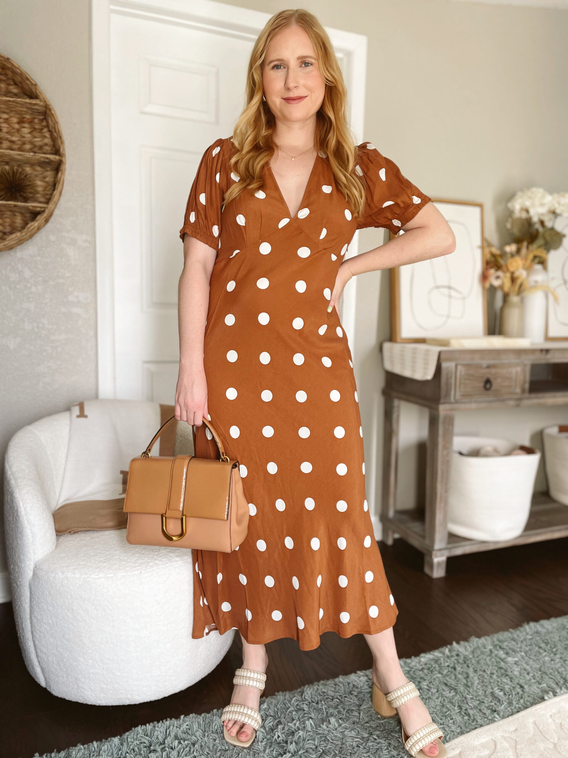 Women's Crepe Puff Short Sleeve Dress - A New Day™