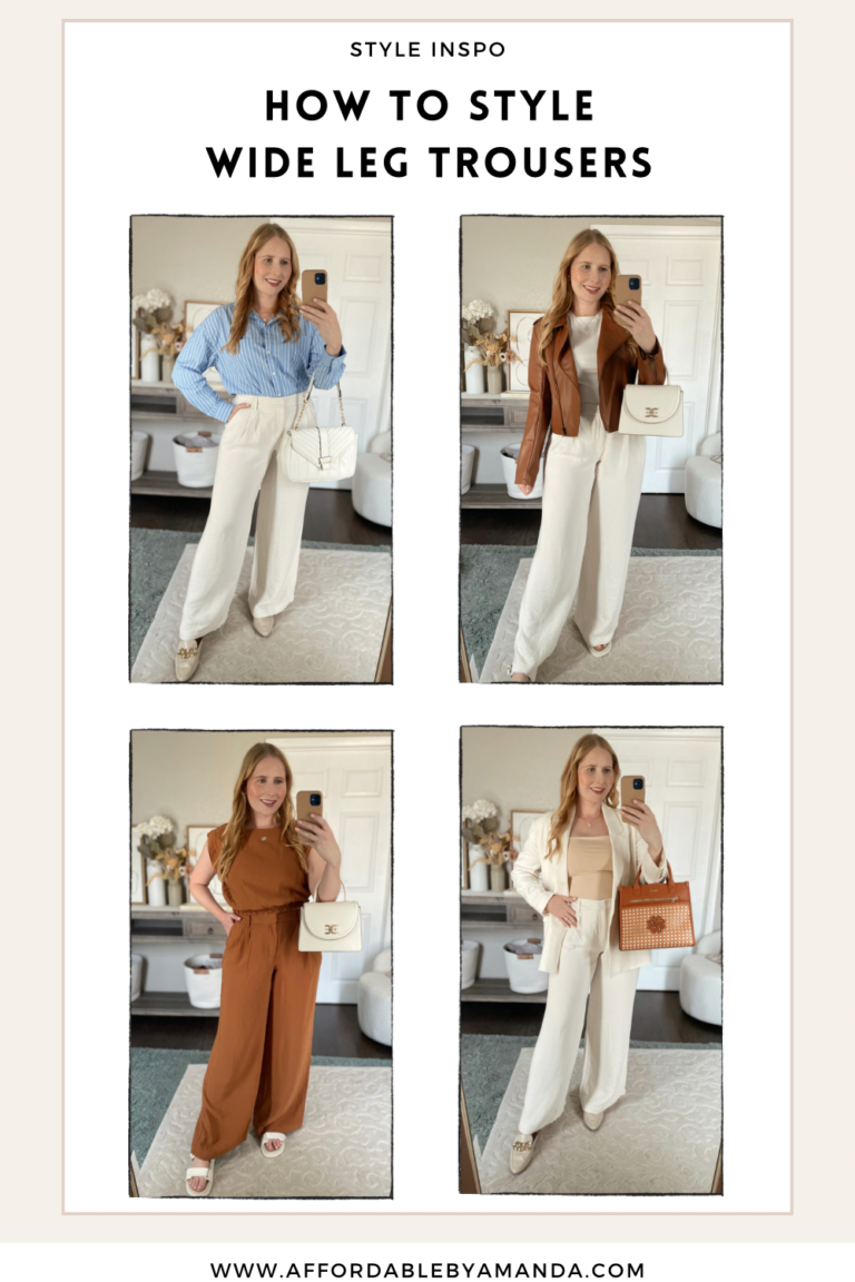 How to Style Wide Leg Trousers - Affordable by Amanda