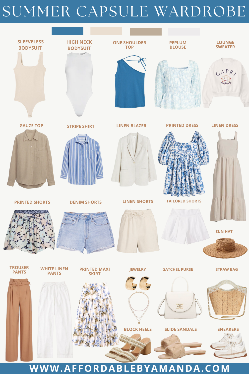 Summer Capsule Wardrobe - Affordable by Amanda