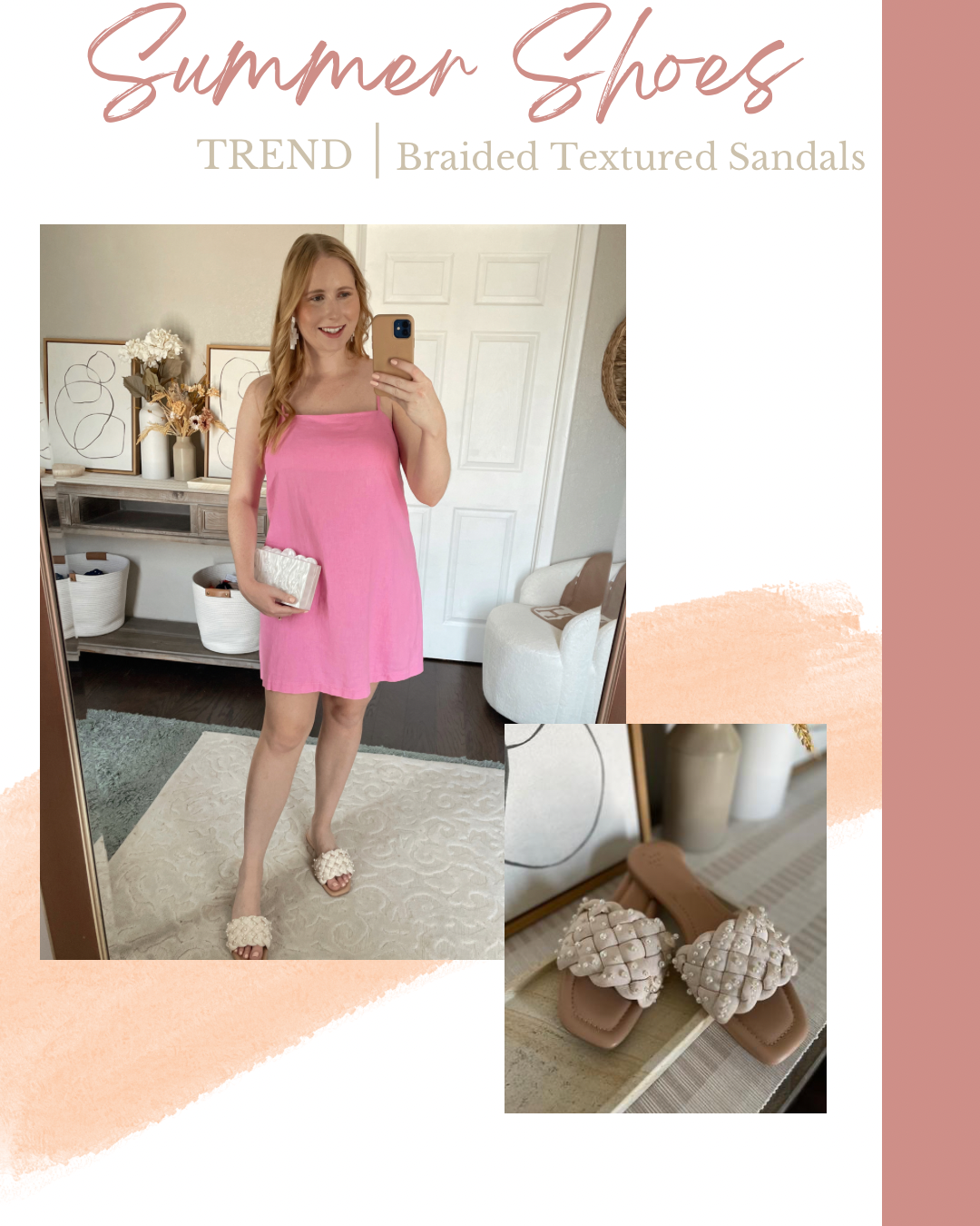 Women's Sleeveless Linen Dress - A New Day, Women's Carissa Slide Sandals - A New Day™ Pearl 