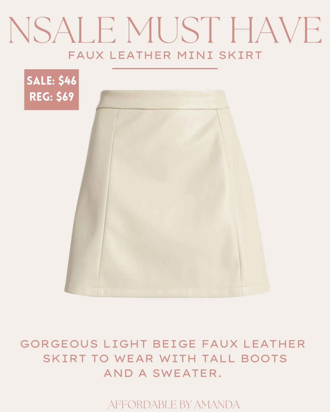 Basel Faux Leather Miniskirt 