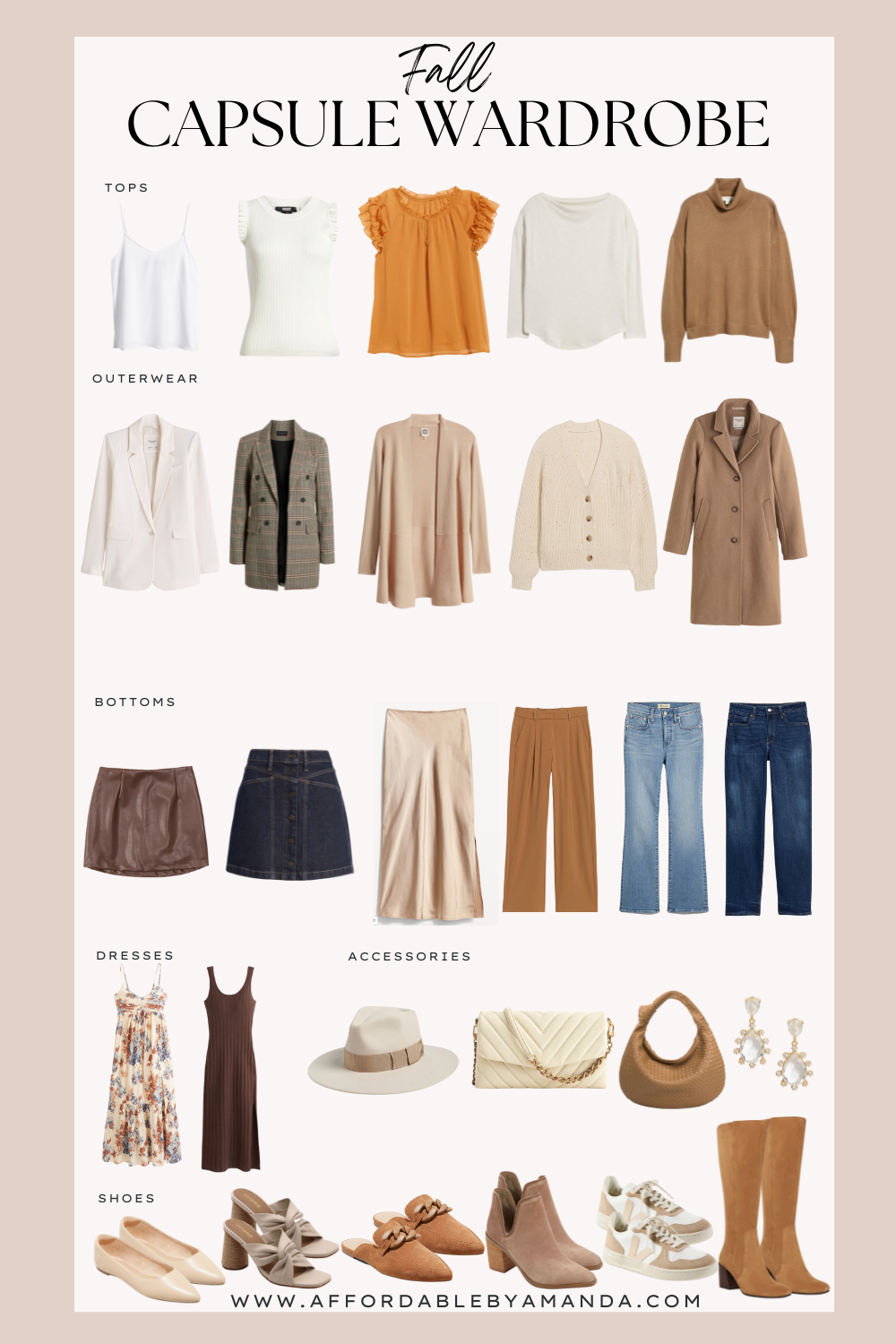 Fall Capsule Wardrobe: On Trend Mix and Match Fall Outfit Ideas