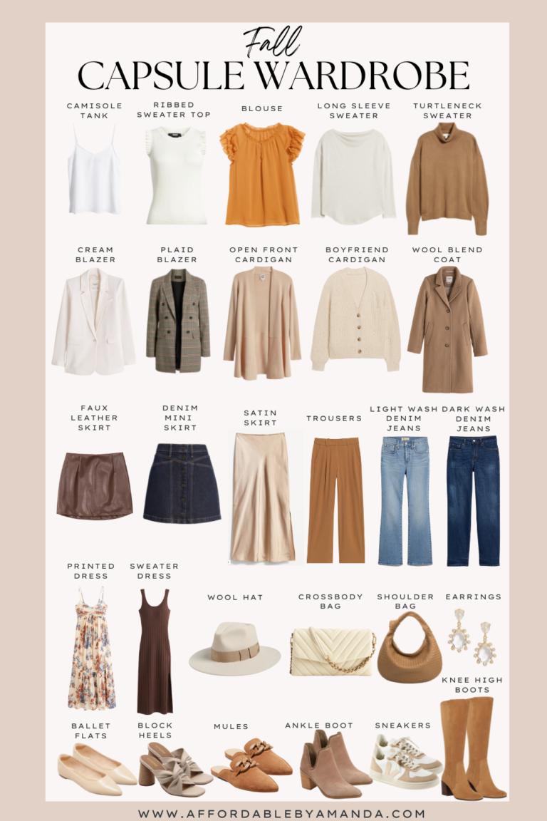 Fall 2023 Capsule Wardrobe - Affordable by Amanda