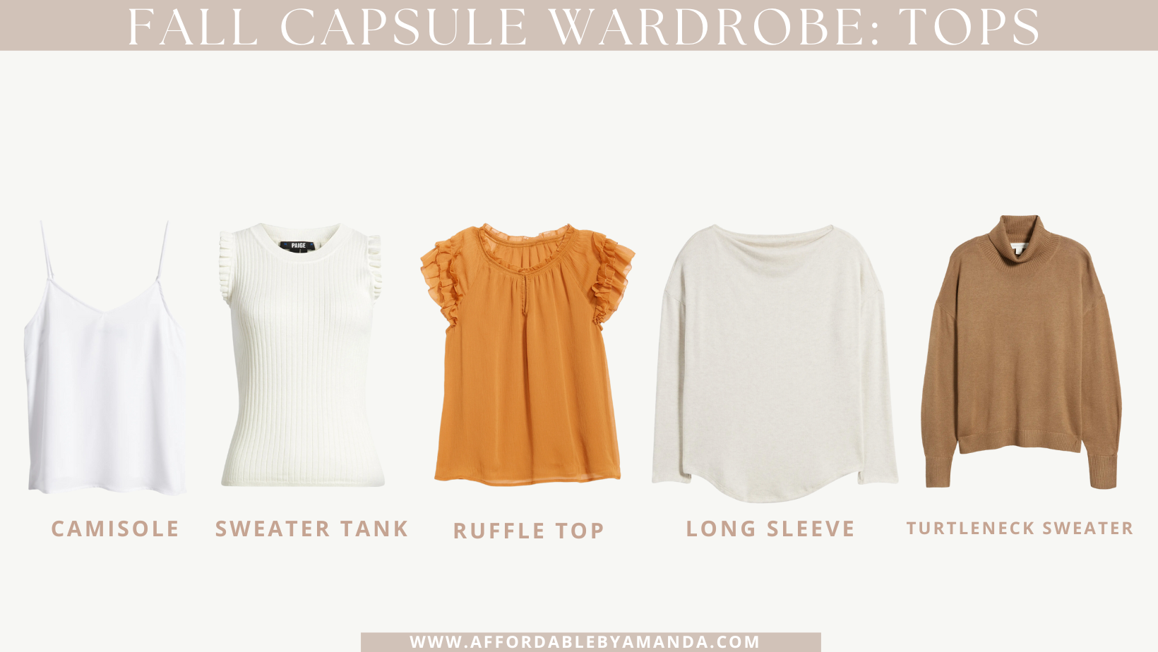 Fall 2023 Capsule Wardrobe - Affordable by Amanda