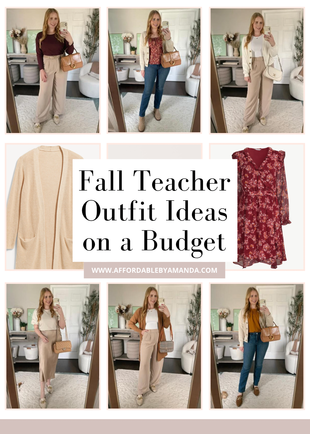 Fall Teacher Outfit Ideas on a Budget - Affordable by Amanda