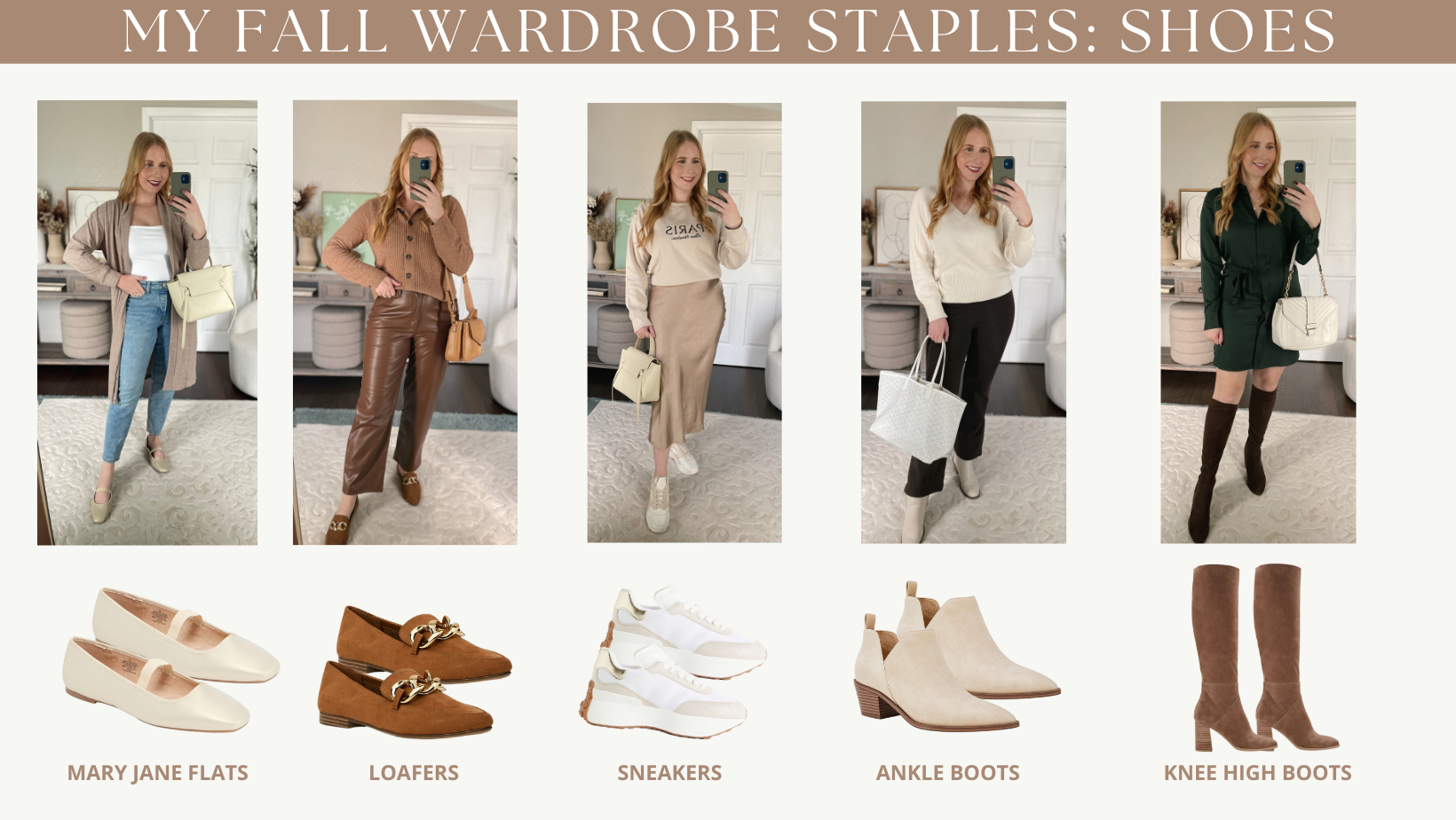 Fall Capsule Wardrobe Essentials 2023 - Best Fall Shoes for Your Fall Capsule Wardrobe - Affordable by Amanda