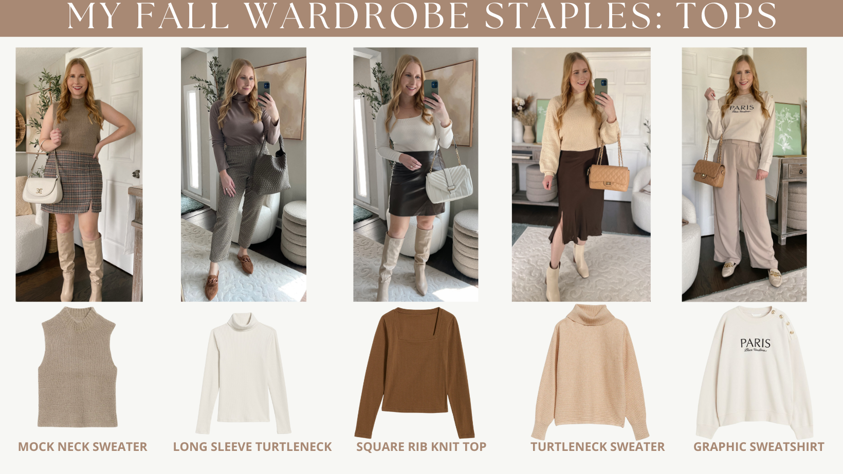 Fall Wardrobe Essentials: Tops and Sweaters