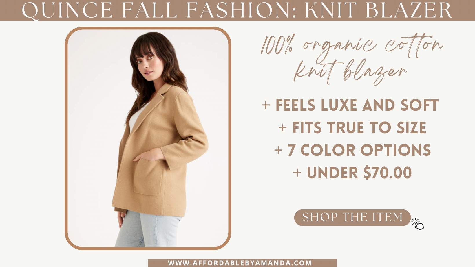 Quince Fall Fashion Finds - Affordable by Amanda