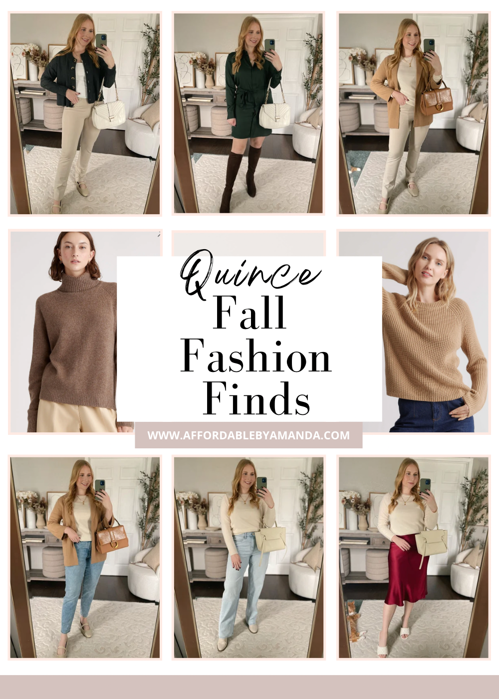 Fall Fashion Try On Haul from Quince | Affordable by Amanda