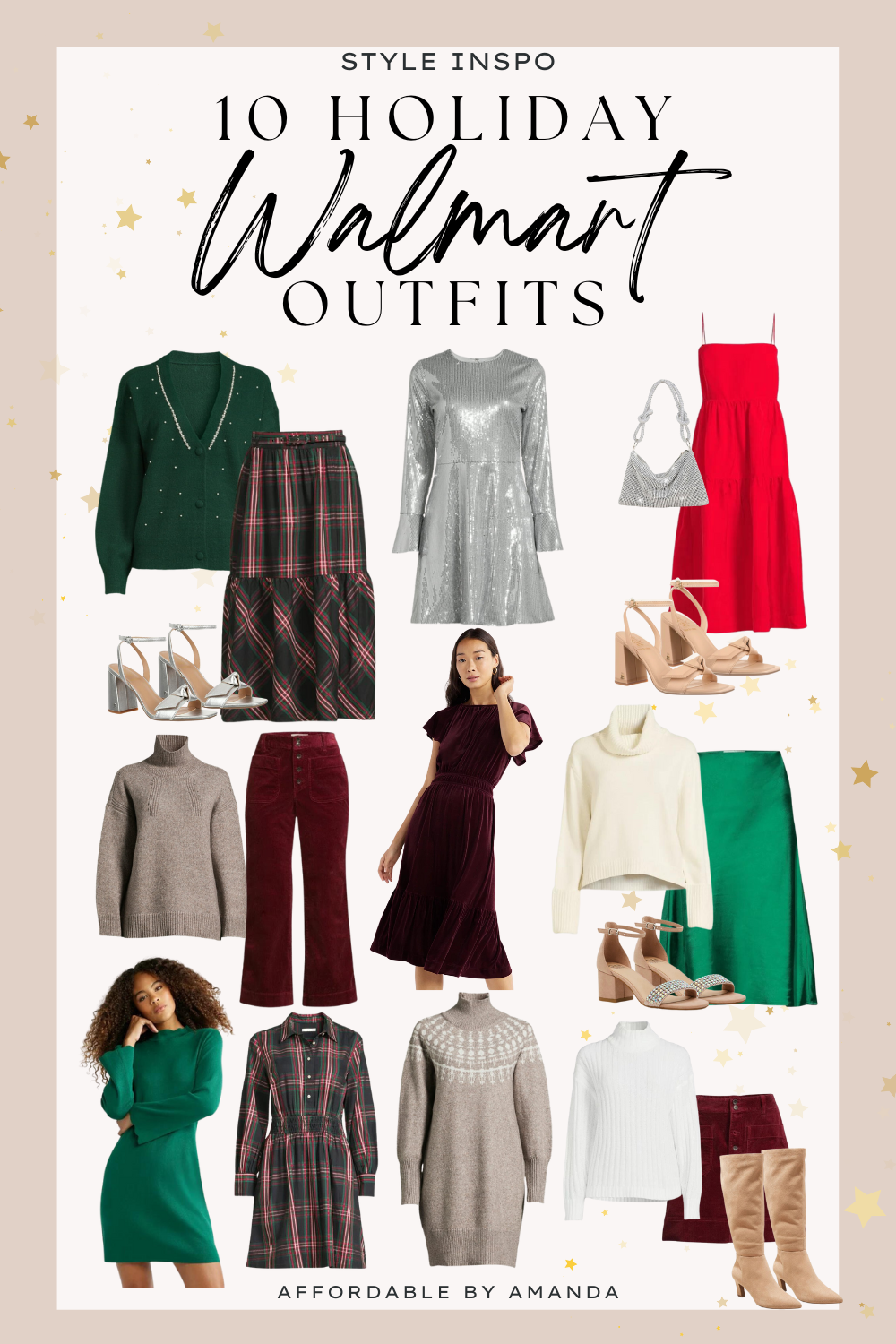 10 Holiday Walmart Outfits Under $50 | Affordable by Amanda