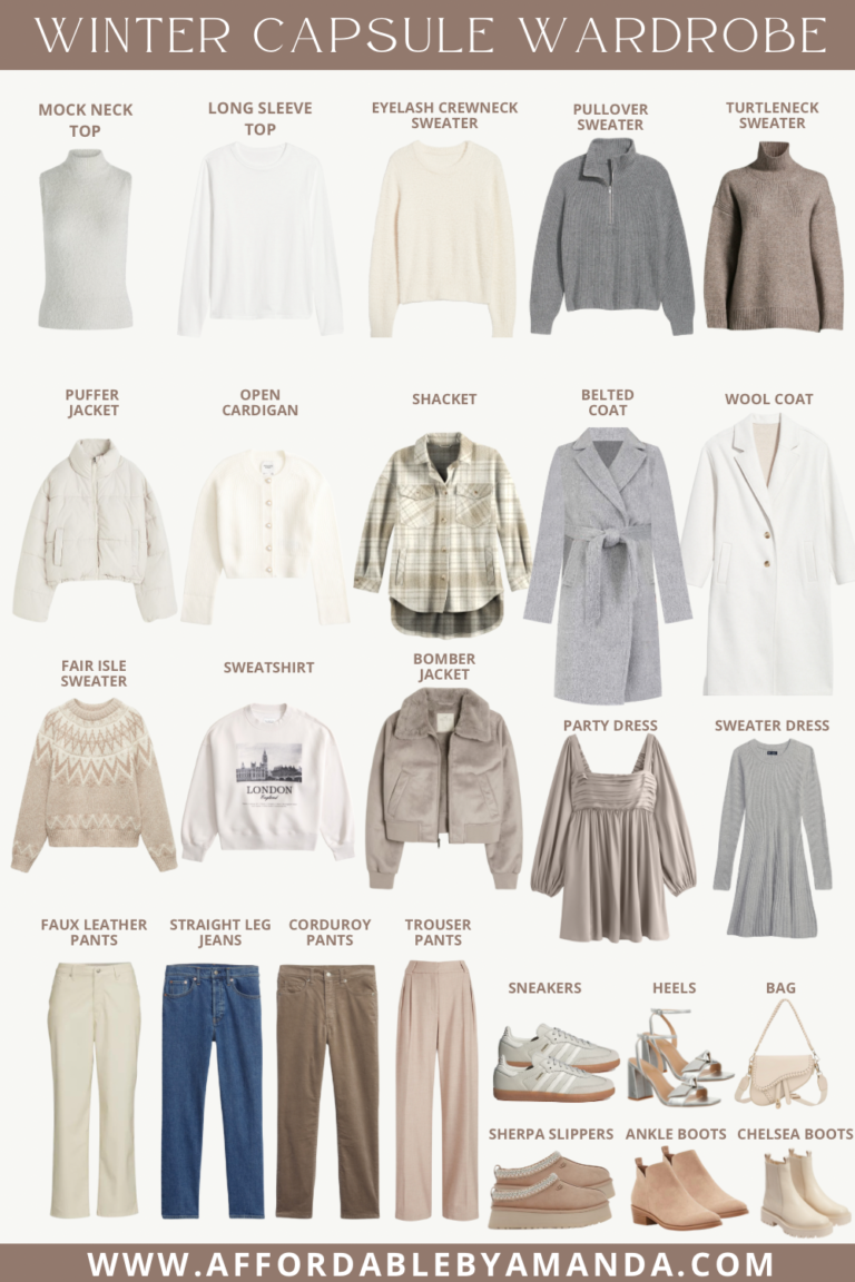 Winter Capsule Wardrobe 2024 - Affordable by Amanda