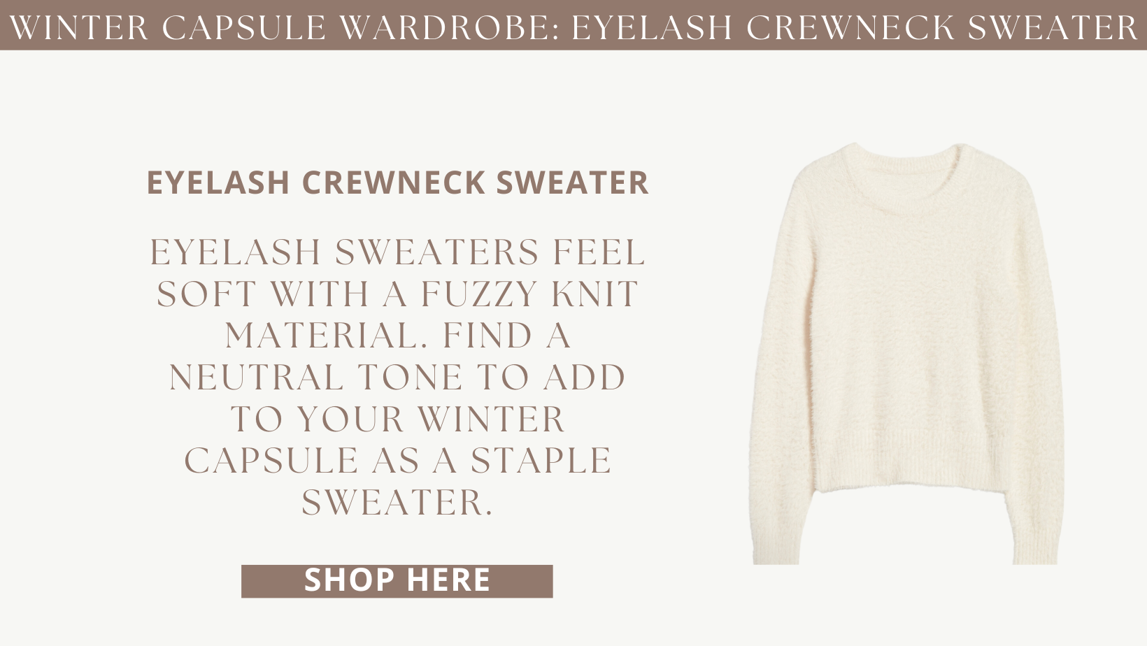 Amazon Eyelash Crewneck Sweaters