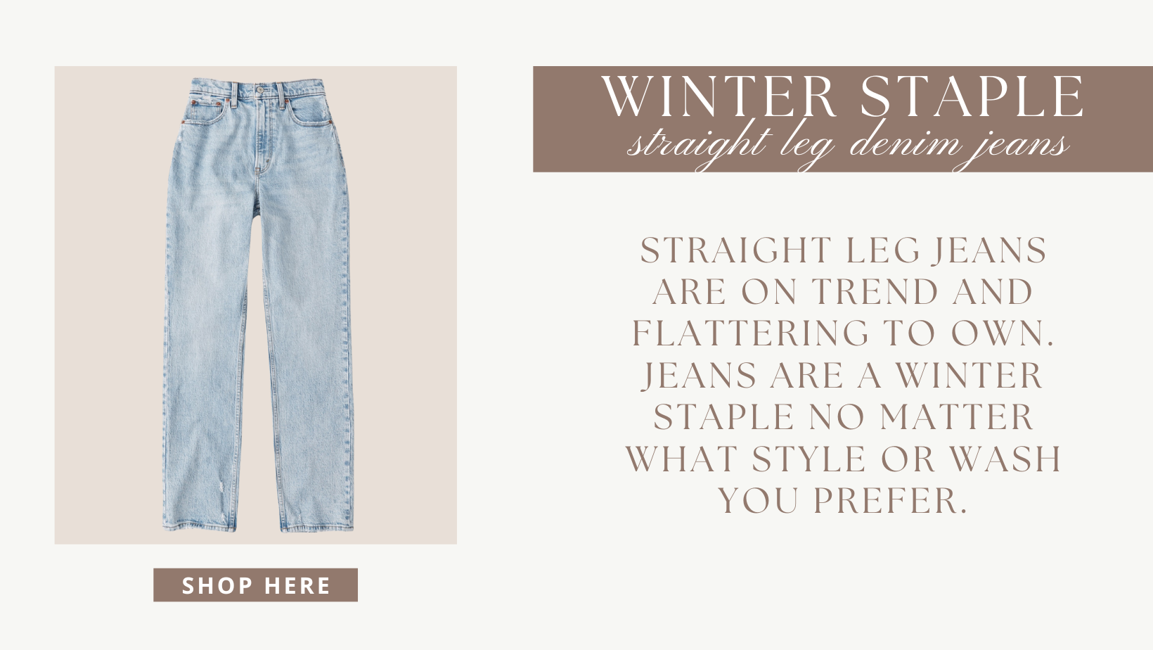 Abercrombie & Fitch Ultra High Rise 90s Straight Jean | Winter Staples for a Winter Capsule Wardrobe 2024