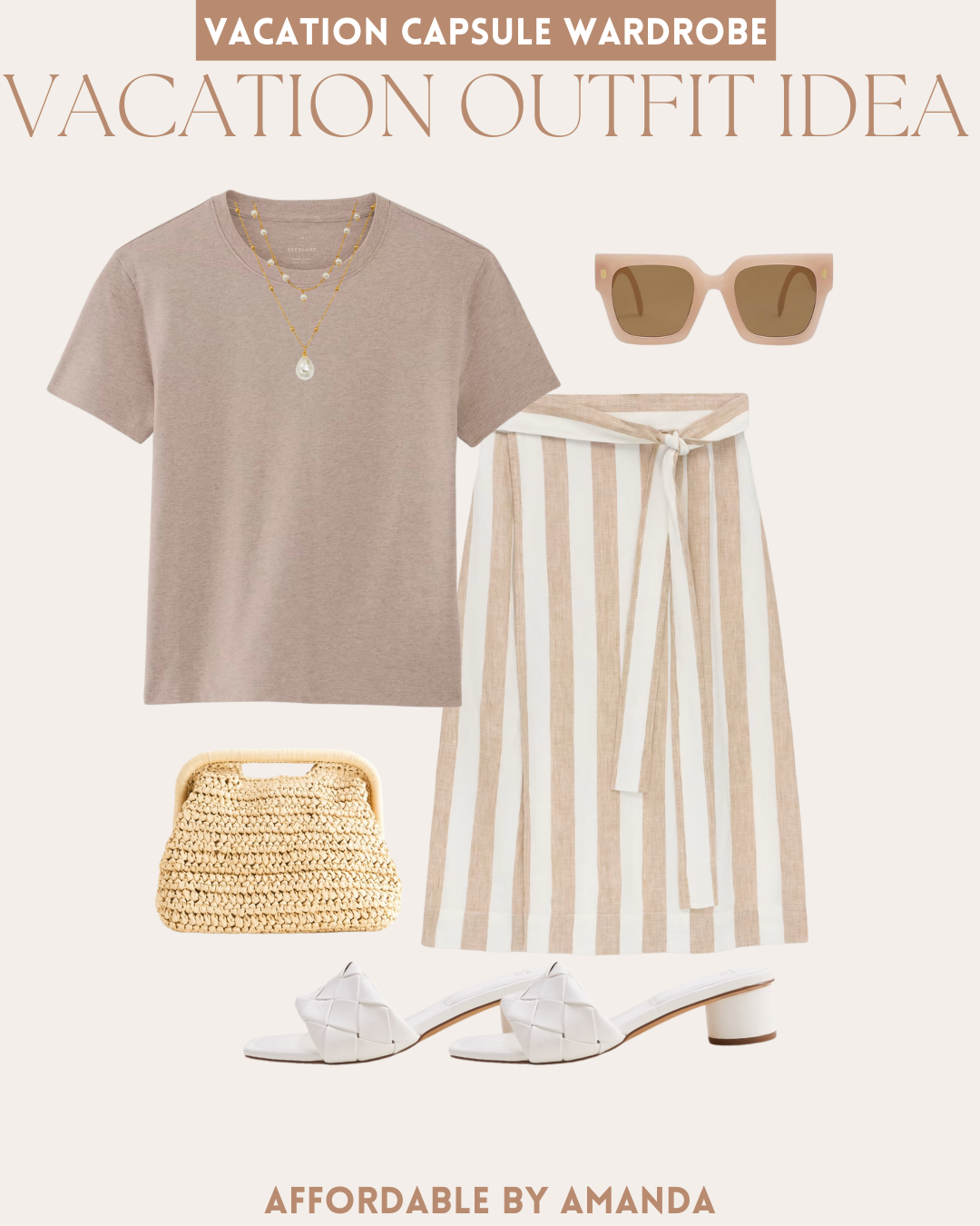 Carry-On Only Vacation Capsule Wardrobe 2024 - How to Create the Ultimate Beach Vacation Capsule Wardrobe - Resort Wear Outfit Ideas