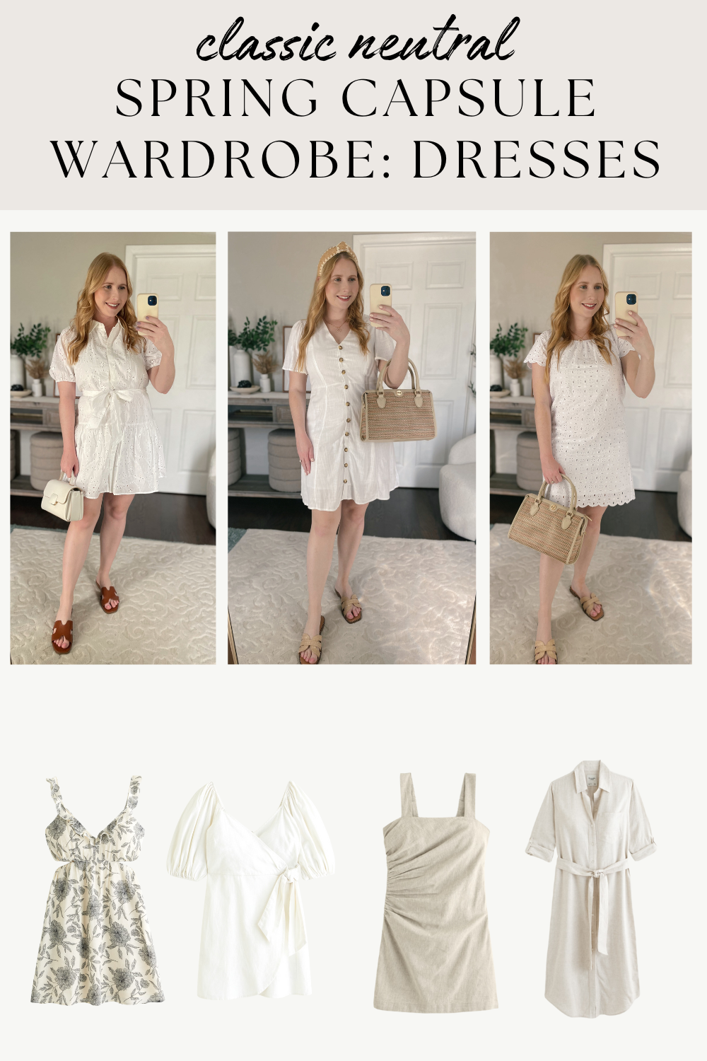 Classic Neutral Spring Dresses - Affordable by Amanda