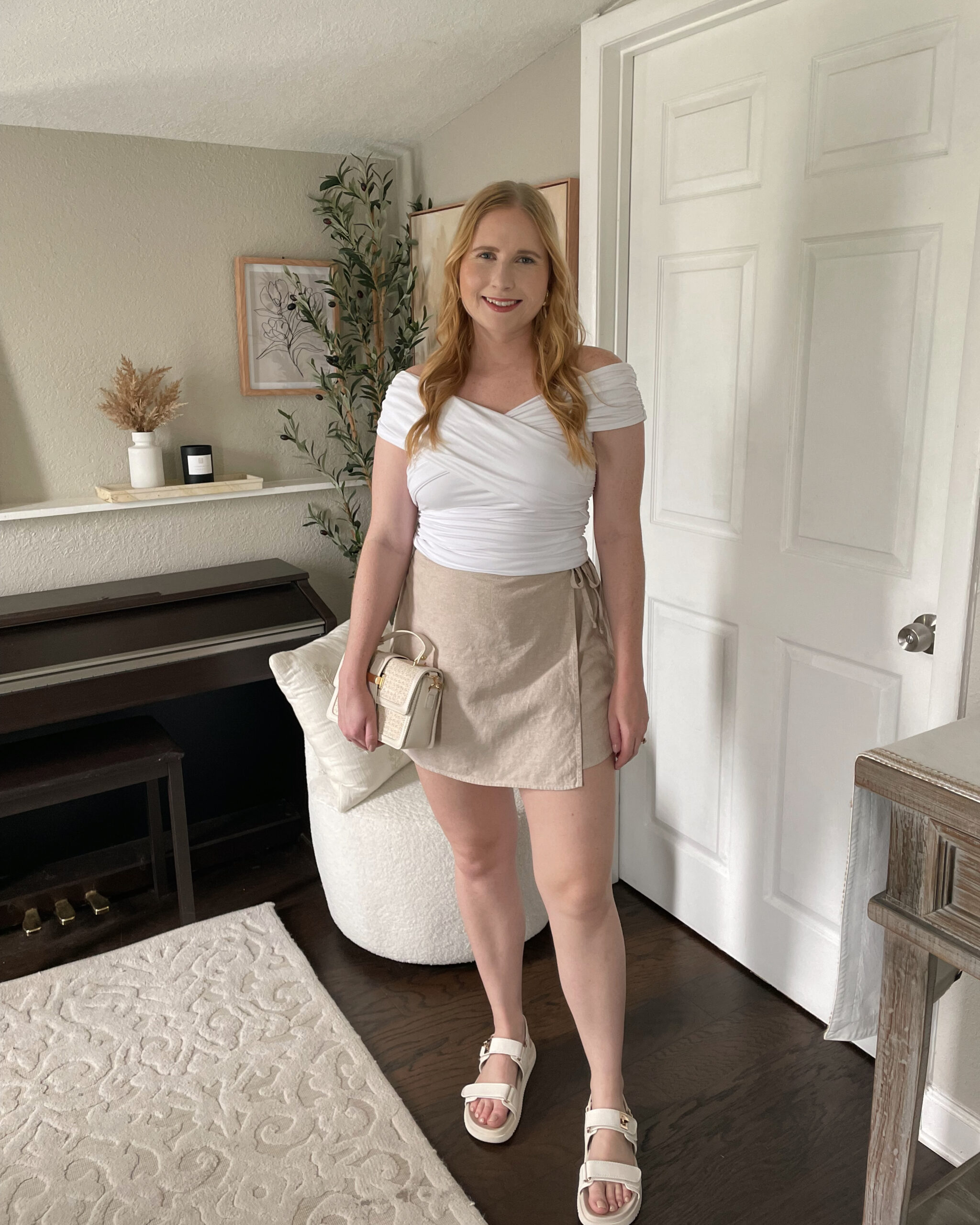 Ruched Top and Wrap Skort