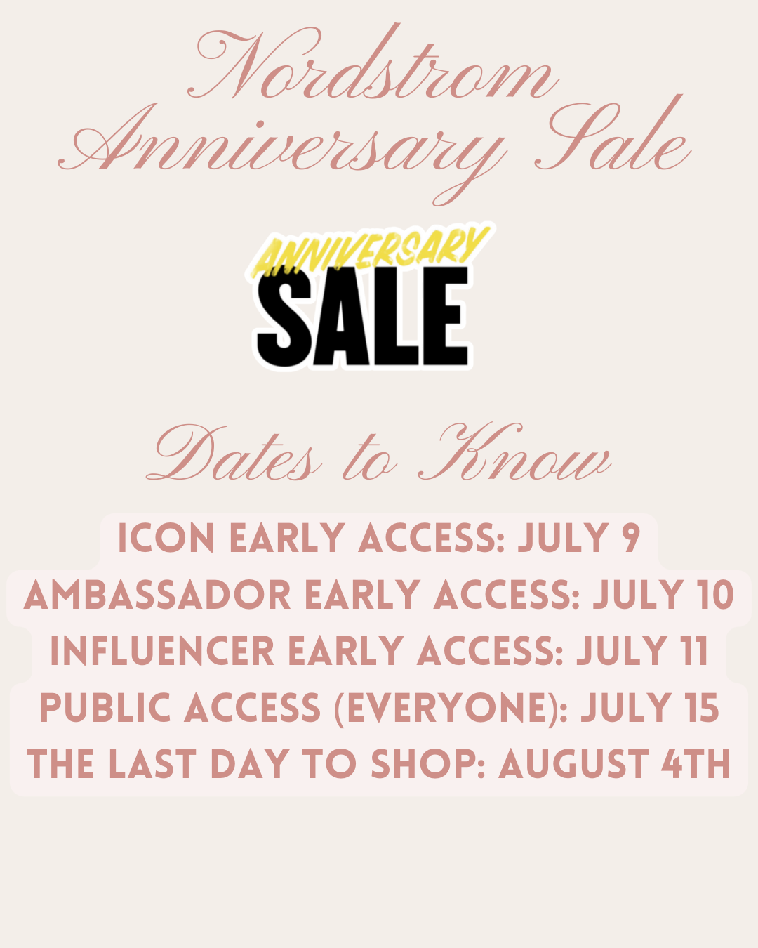 Nordstrom Anniversary Sale preview dates | Nordstrom Anniversary Sale preview | How to Shop the Nordstrom Anniversary Sale 2024