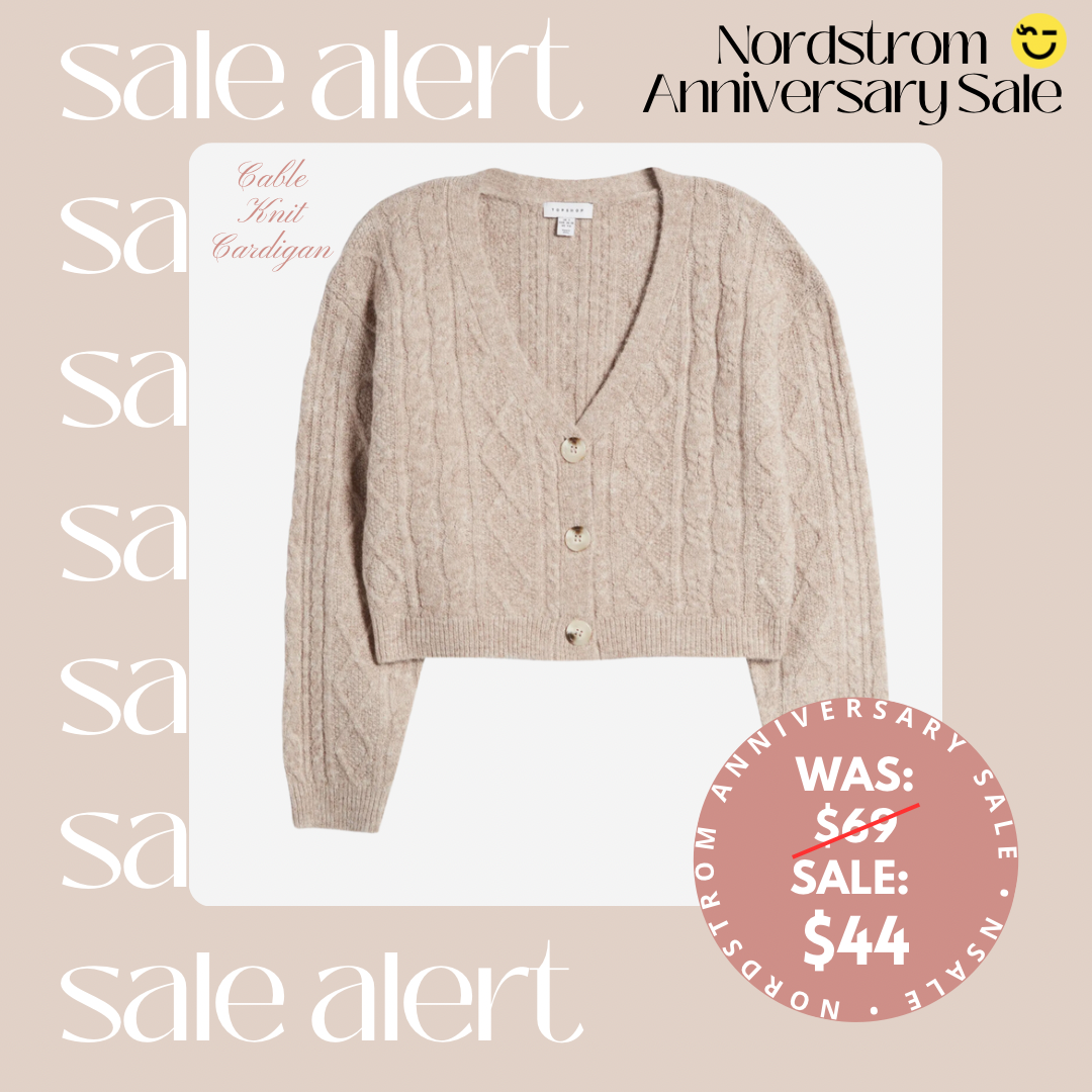 Topshop Cable Crop Cardigan | Nordstrom