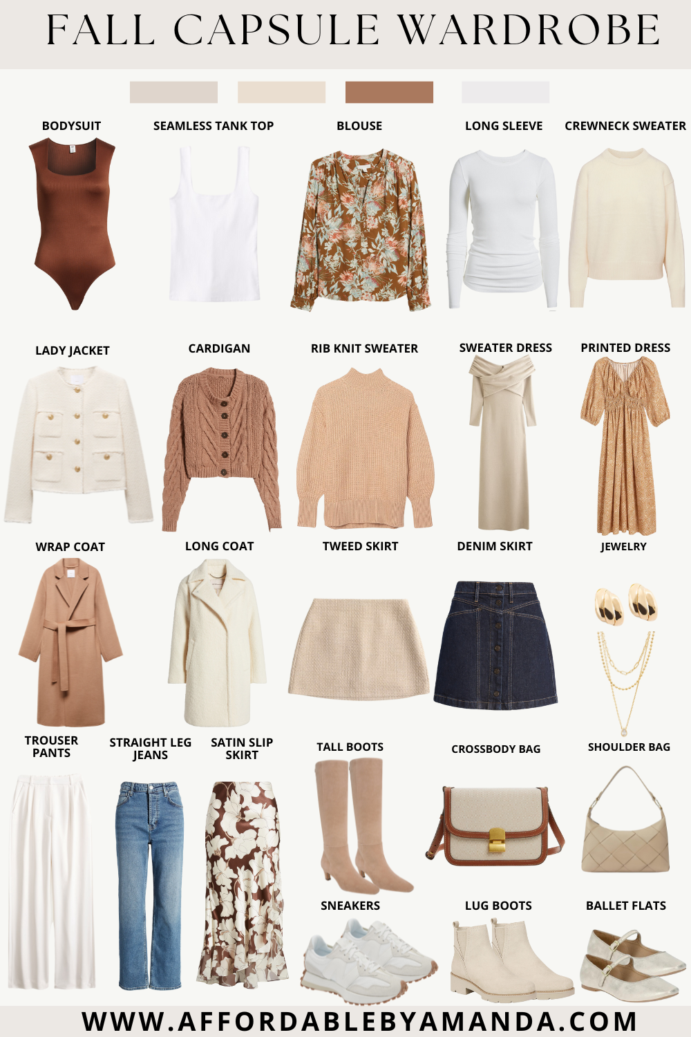 Fall Capsule Wardrobe 2024 Affordable by Amanda