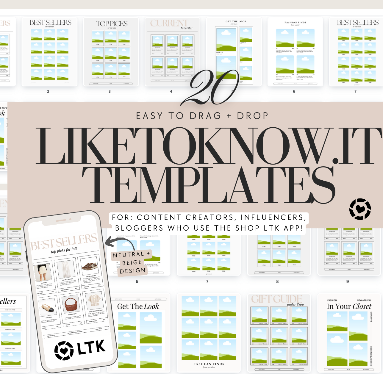 Ltk canva templates | Ltk canva templates | Ltk canva templates download | How to make LTK collages | Ltk collages