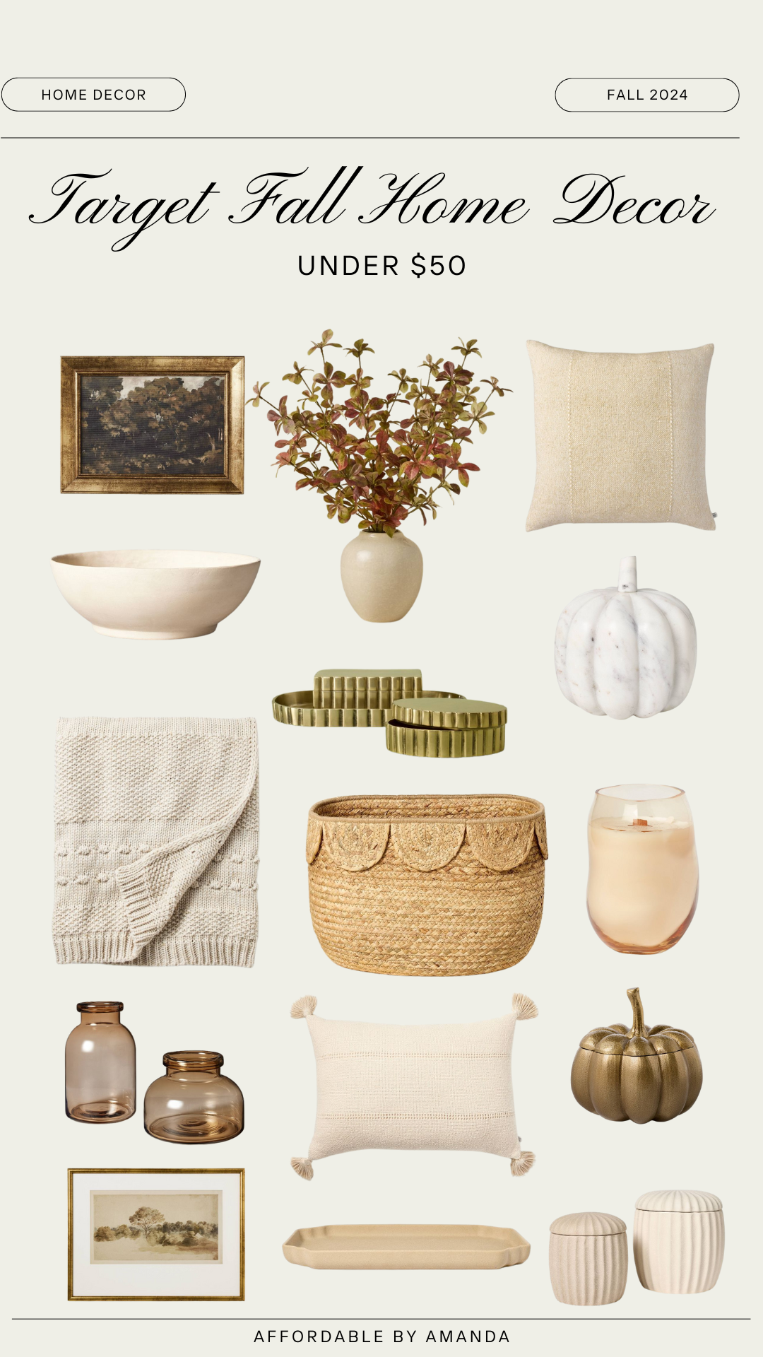 Target Fall Decor Finds 2024 Under $50 | The Best Fall Decor at Target 2024