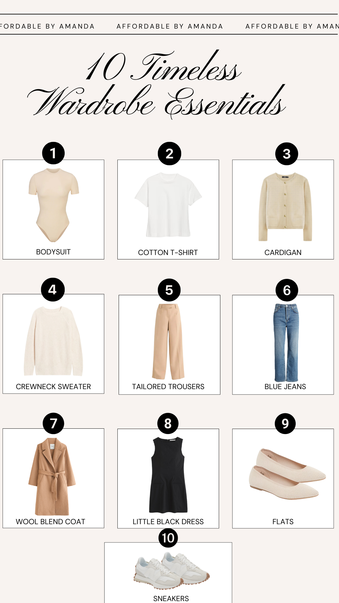 10 Clothing Essentials That Belong in Every Closet | 10 Timeless Wardrobe Essentials You Need in Your Wardrobe | Affordable by Amanda