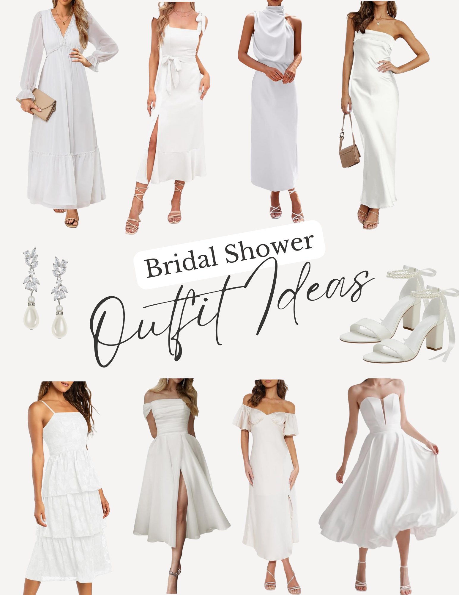 bride outfits for bridal shower // bride outfits white // bride outfits for women // bride outfits for reception // #wedding #amazonfashion