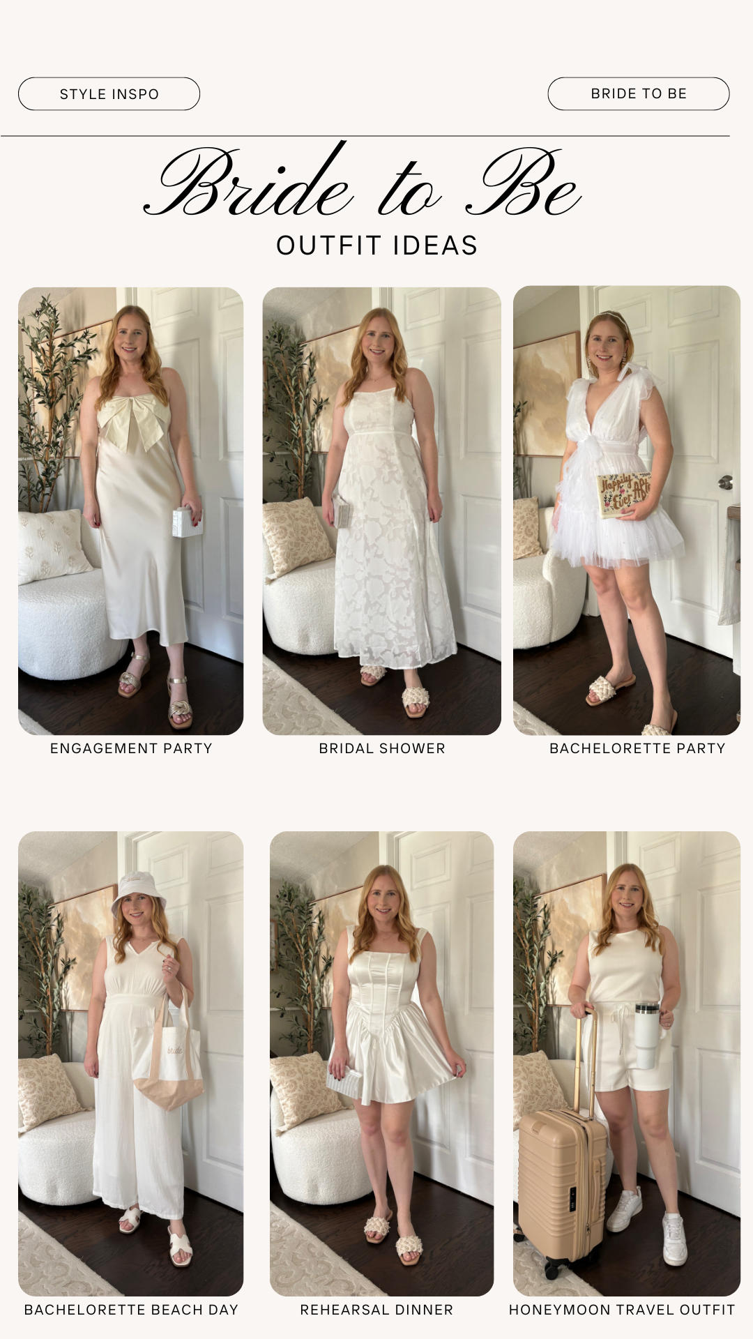 White Bachelorette Party Outfits & Dresses - What should a bride wear to her bachelorette party? Bride to be outfits from Amazon