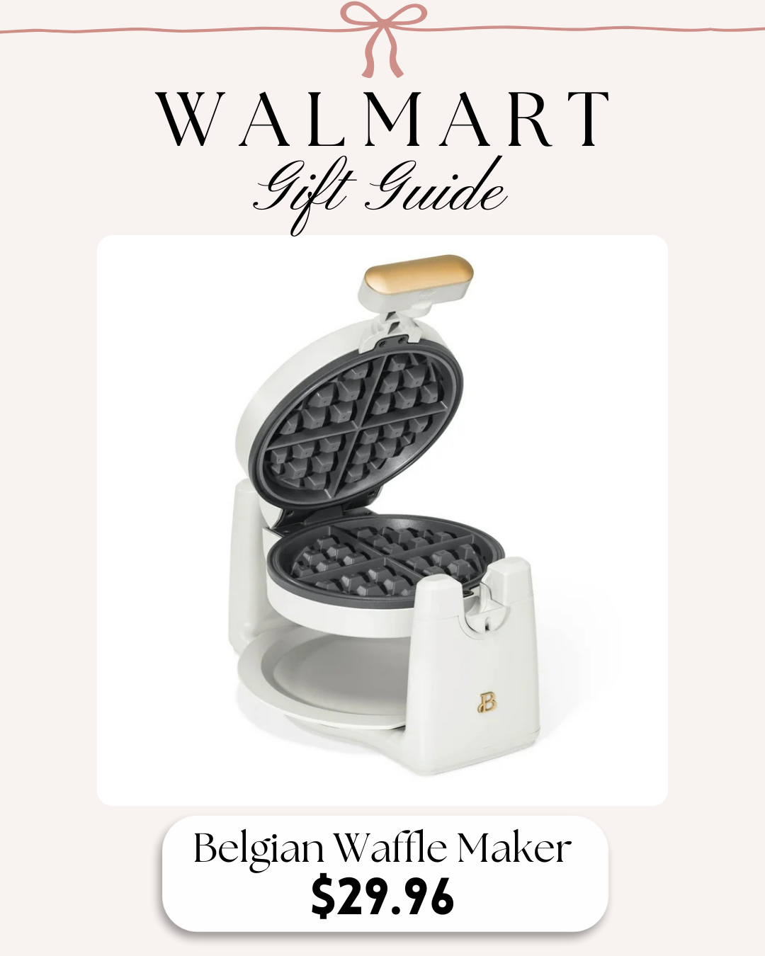 Beautiful Rotating Belgian Waffle Maker, White Icing by Drew Barrymore 