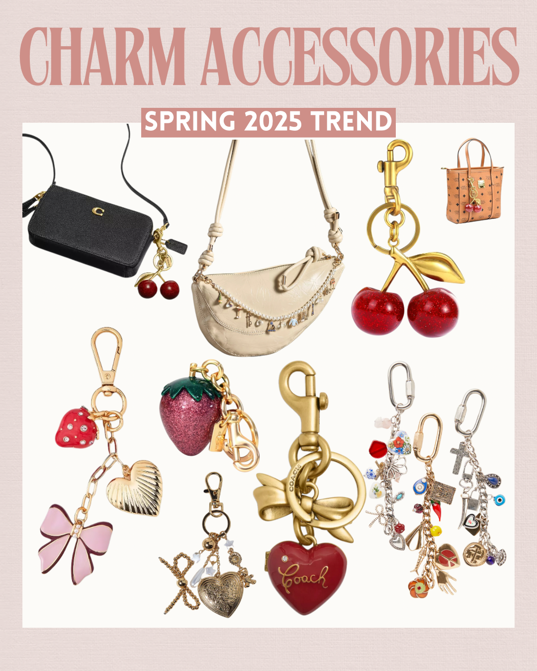 10 Wearable Spring Trends for 2025 - Purse Charms are on Trend for Spring 2025 - Affordable by Amanda