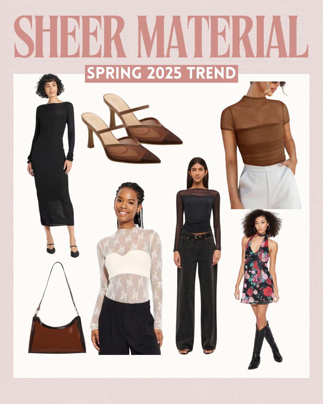 10 Wearable Spring Trends for 2025 - sheer material is on trend for spring 2025 - Affordable by Amanda