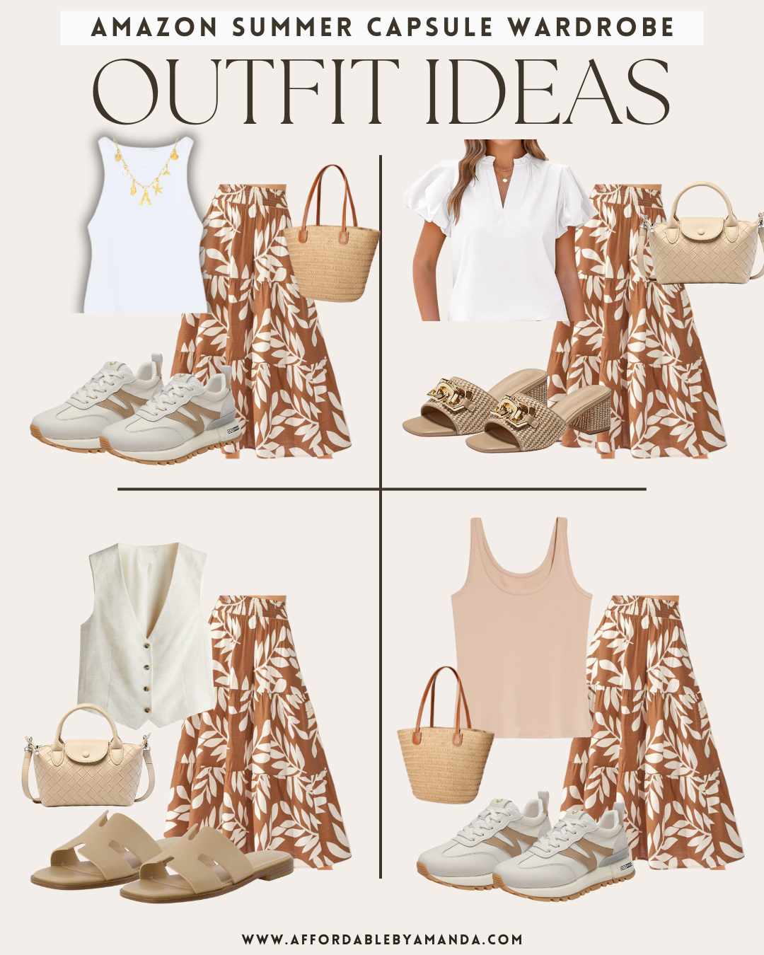 Build the perfect Amazon summer capsule wardrobe with essentials like tailored shorts, linen pants, maxi dresses, and chic accessories.