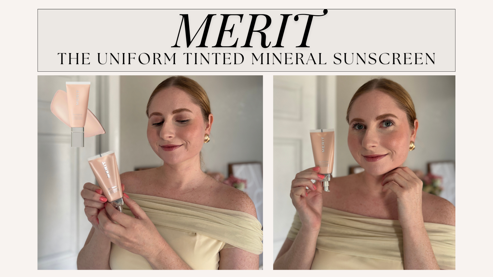 Merit tinted sunscreen review. My honest review of the Merit tinted mineral sunscreen. Merit beauty for fair skin.