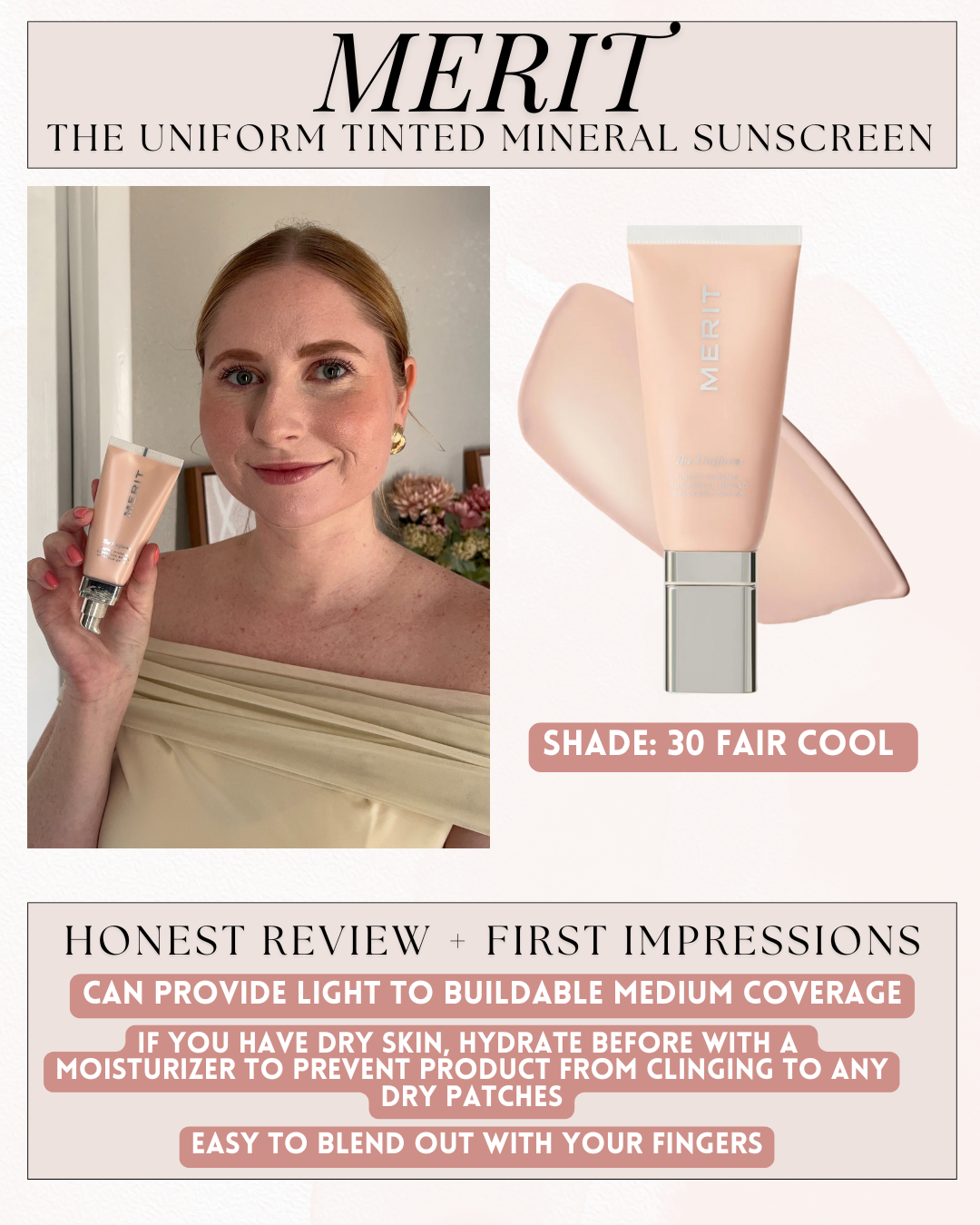 Merit The Uniform Tinted Sunscreen Review - Affordable by Amanda