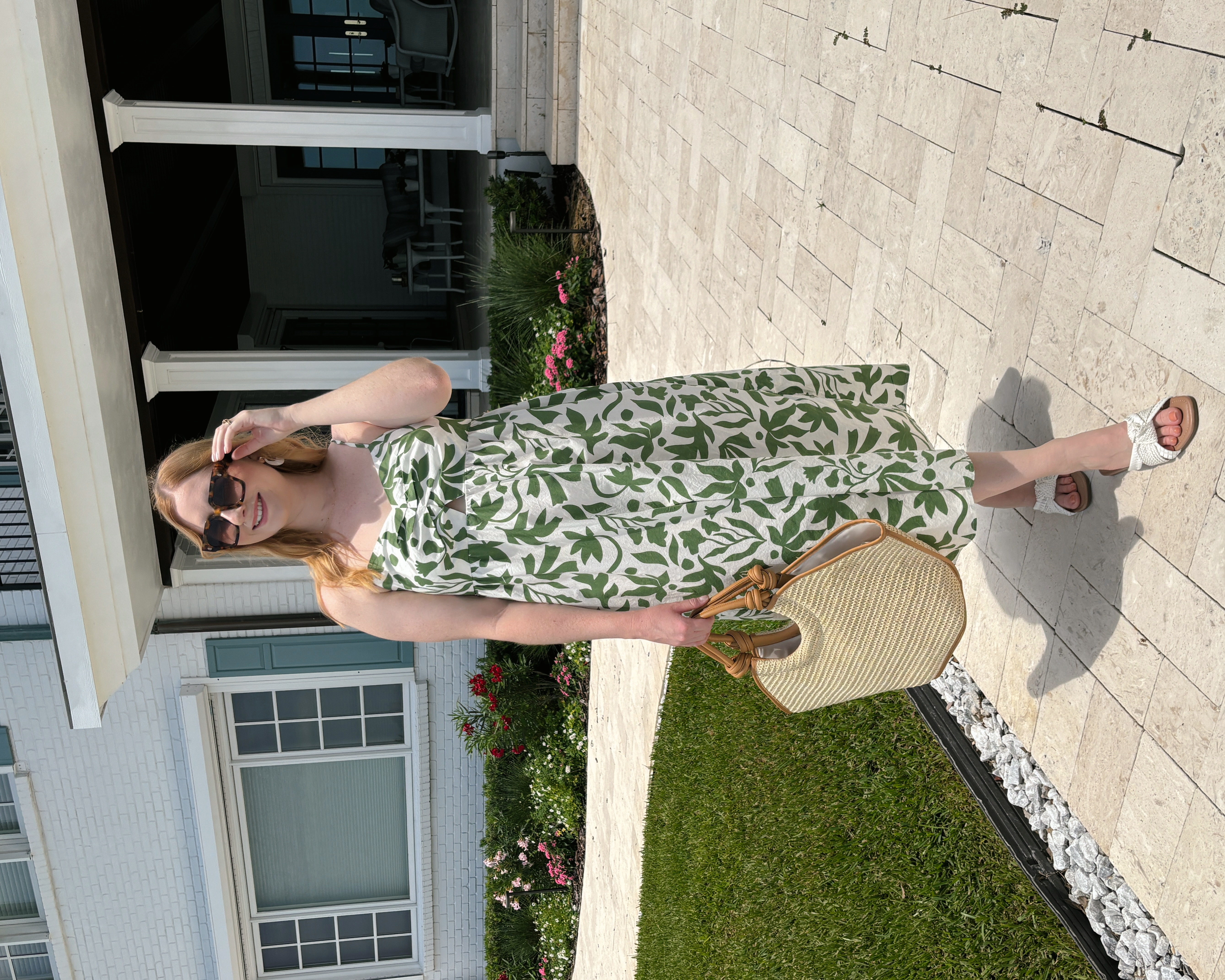 Time and Tru Smocked Midi Dress