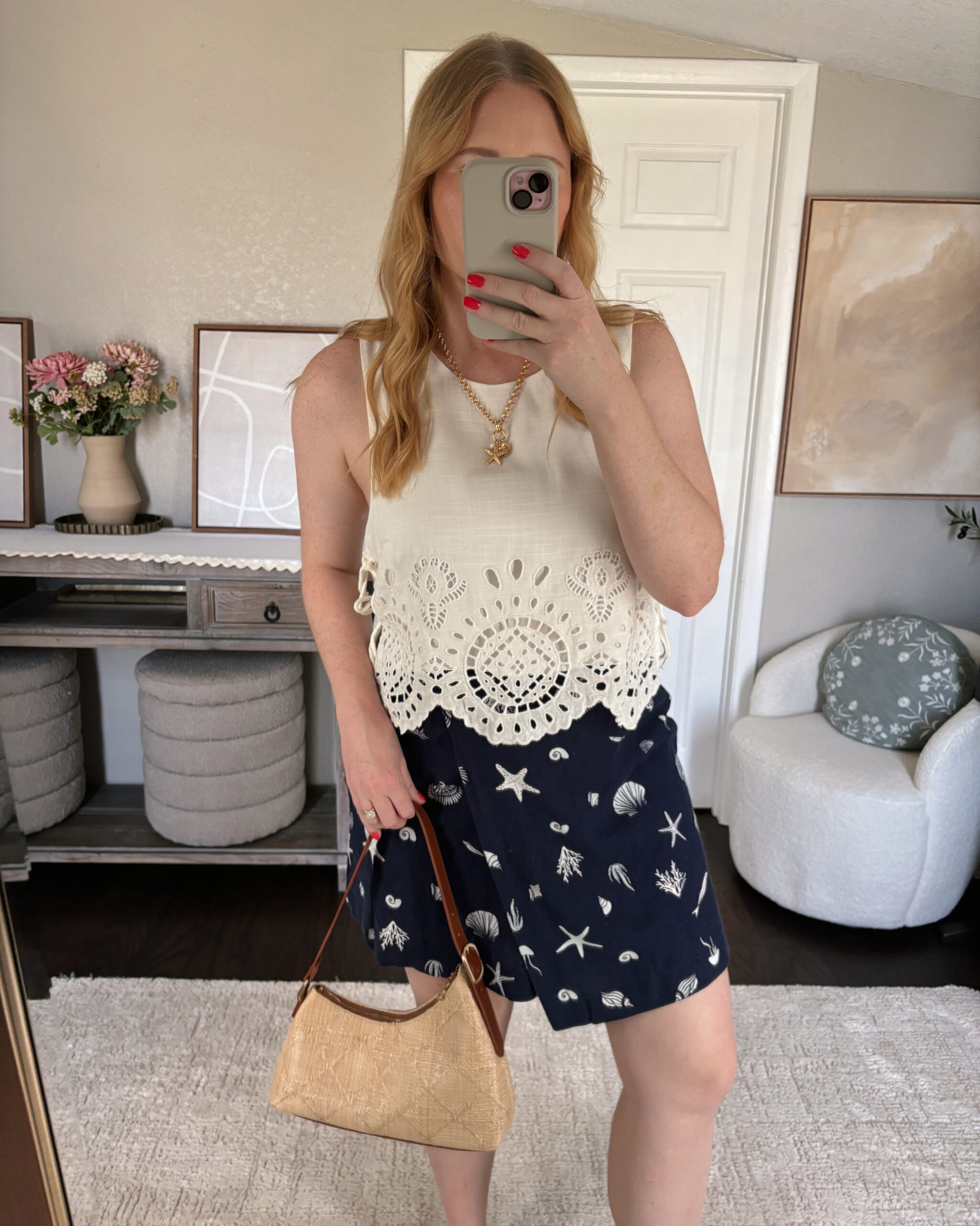 Women's Linen Blend Skort - A New Day™