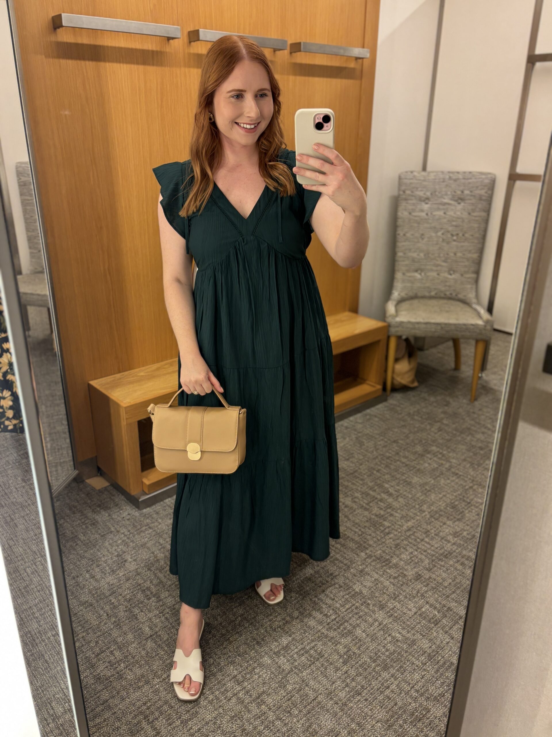 Treasure & Bond Crinkle Finish Flutter Sleeve Maxi Dress | Nordstrom Anniversary Sale 2025 Fall Outfit Ideas. Still in Stock! Nordstrom Anniversary Sale 2025 Finds I Recommend!