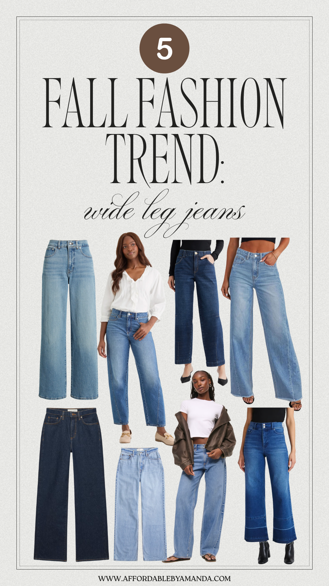 Affordable wide leg jeans outfit ideas for fall 2025. How to style wide leg denim with sweaters and boots. Everyday wide leg jean outfits you’ll actually wear