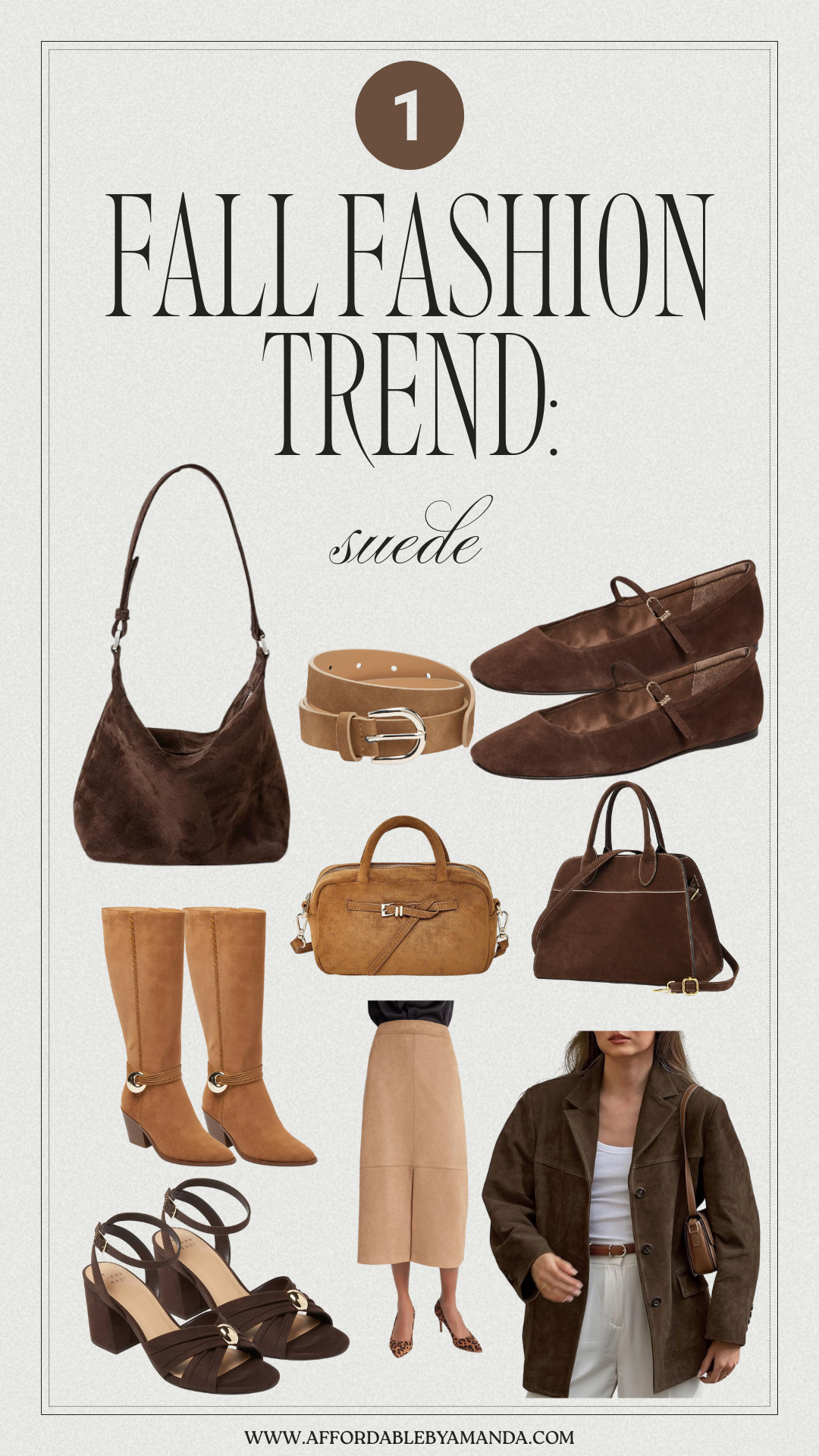 Affordable suede jacket outfit ideas for fall 2025. How to style suede boots and bags this fall. Budget-friendly suede fashion trends 2025. 