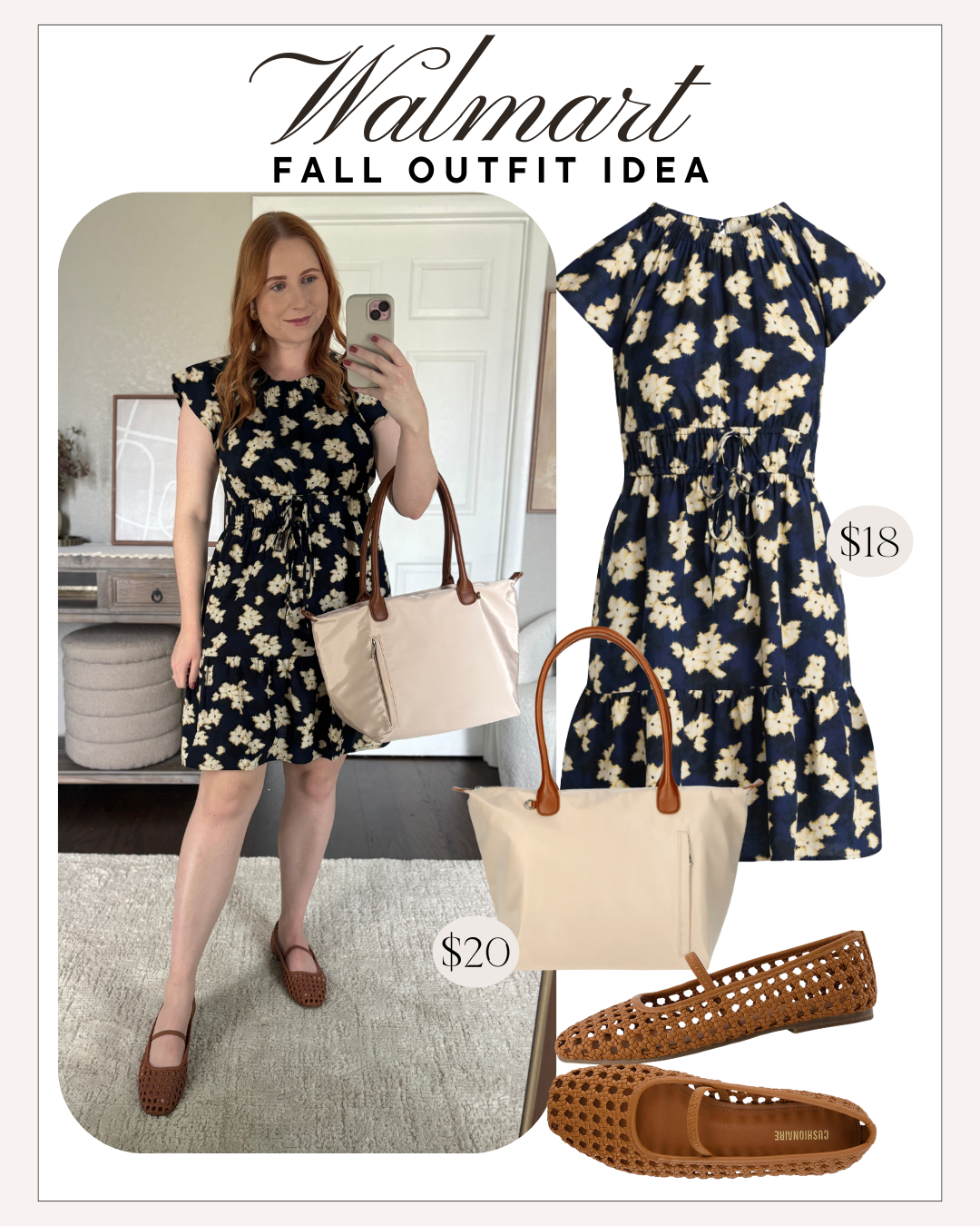 Time and Tru Women's Crewneck Mini Dress with Pockets