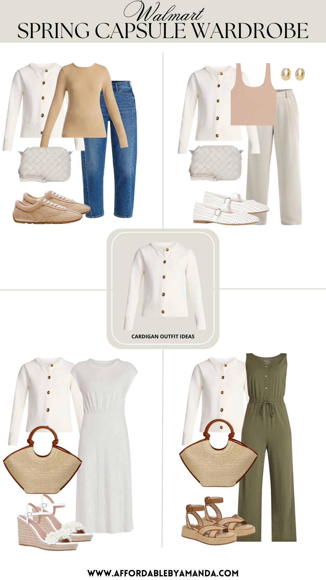 This Walmart spring capsule wardrobe features affordable, timeless pieces you can mix and match all season long. If you’re looking for budget-friendly spring outfit ideas, closet essentials, and easy everyday outfits, this capsule has you covered. 🌷 SAVE this post for spring outfit inspo!